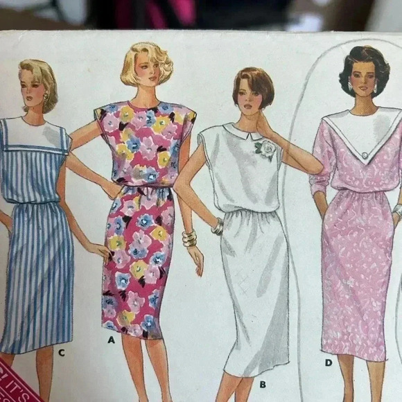 5/$25 Butterick 3680 woman 1986 dress SEWING  PATTERN SIZE 8-10-12 - Picture 4 of 8